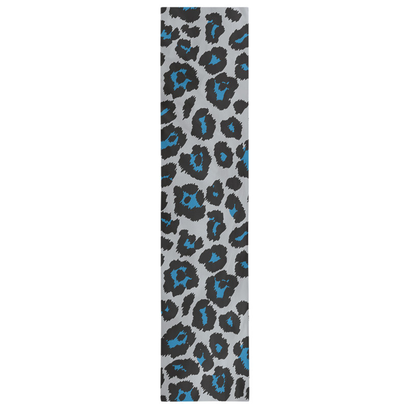 Animal Print Table Runner, 90" x 16", Silver