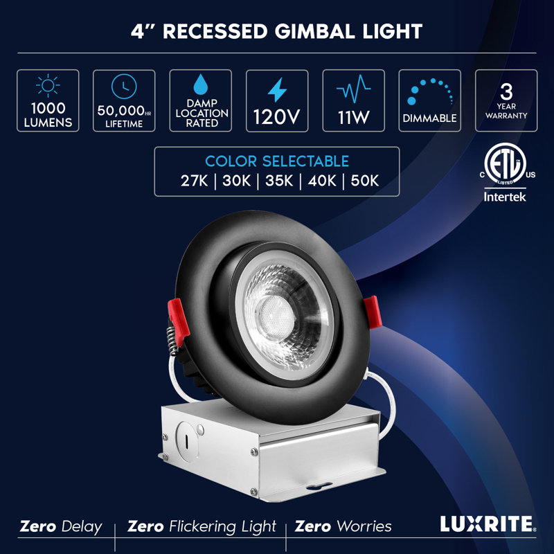 Ensemble d'éclairage encastré 4 "Ultra Slim
