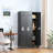 Metal Lockers With Materials - Home Gym Office Garage, Black Spacious Storage Locker For All Purposes
