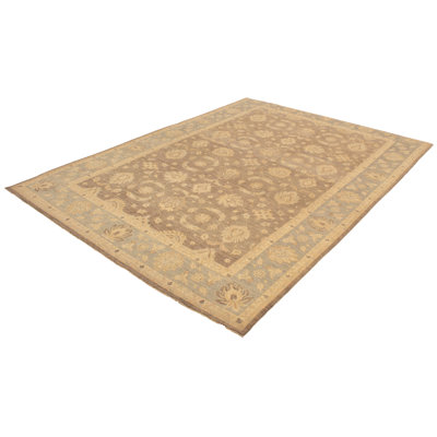 Tapis intérieur en laine 10 pi x 14 pi 4 po one-of-kind à la main-noué la 2010 ushak Heggi