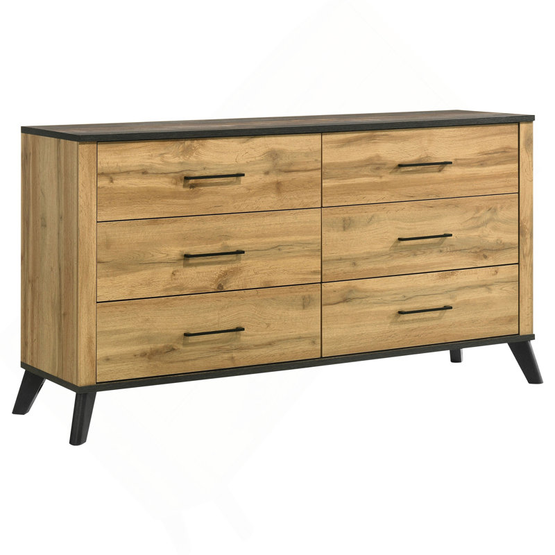 Commode 6 tiroirs Natural Pine