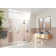 Stellar 97 in. x 78 in. Fully Frameless 3 Panel Inline Hinge Shower Door