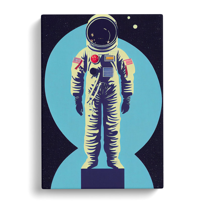 Magnificent Astronaut - Wall Art, Wrapped Canvas, No Matte, 50cm H x 35cm W x 3cm D