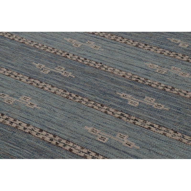 Scandinavian Wool Geometric Area Rug, Rectangle 6' x 9'