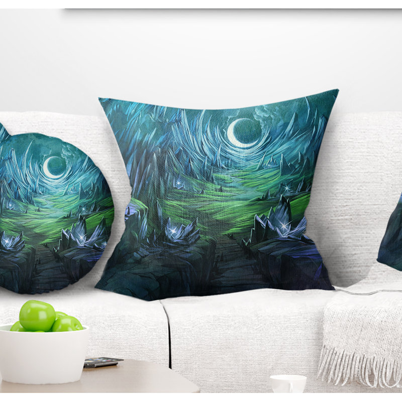Coussin Twilight Valley Landscape - Landscape, 16 po x 16 po, Coussin décoratif