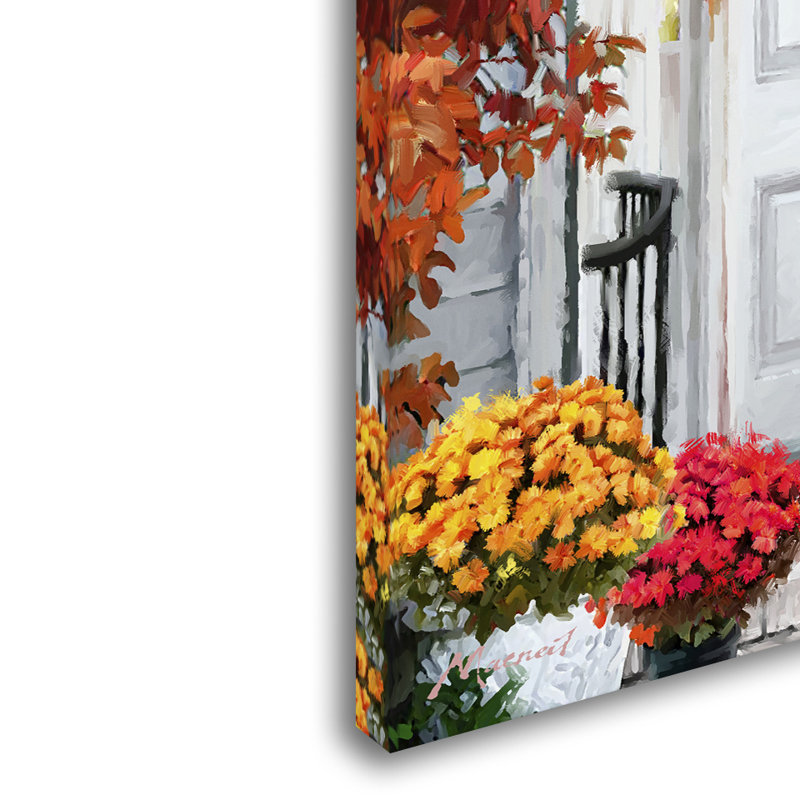 Colorful Fall Decorations Canvas Art Print, 12x19 Inches