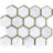 Natural 12.8 in. x 11.11 in. Hexagon Polished Marble Mosaic Tile-67852735
