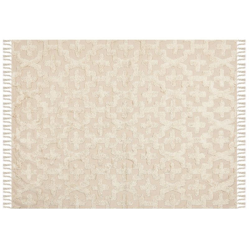 Virgile Geometric Cotton Hand Woven Area Rug, Rectangle 160 x 230cm