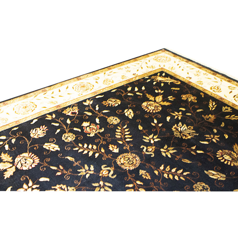Handmade Silk and Wool Area Rug