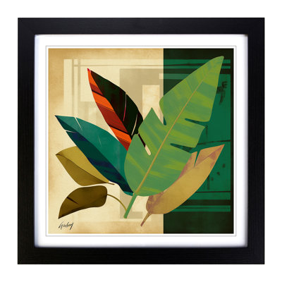 Tropical Leaf Suprematism No.4 - Framed Print