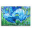 Art mural en verre Winston Porter «Poppy Garden - Blue» par Carol Cavalaris-488264728