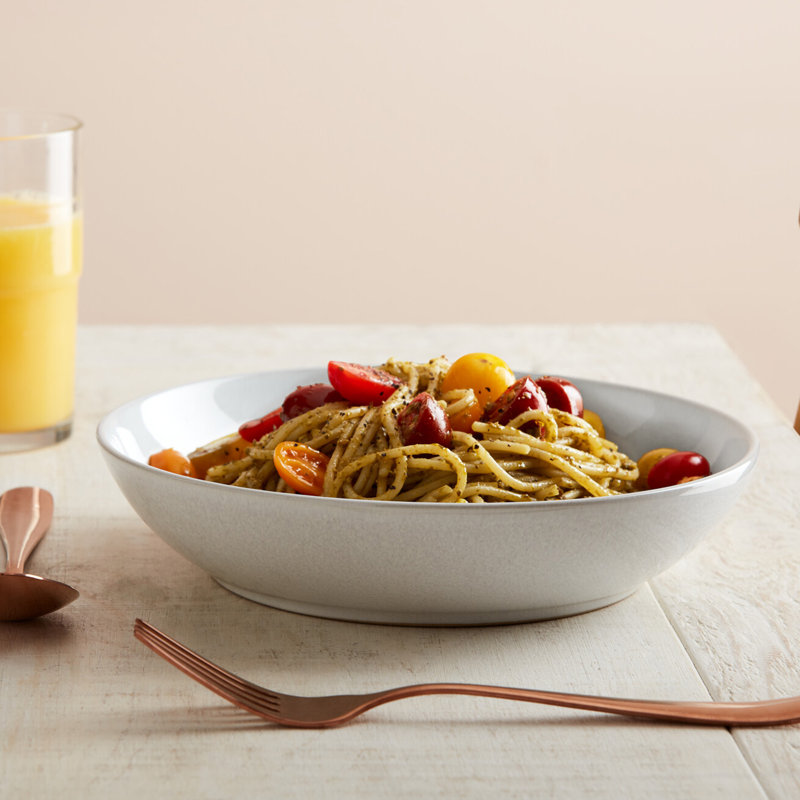 Denby Elements Pasta Bowls, Stone White