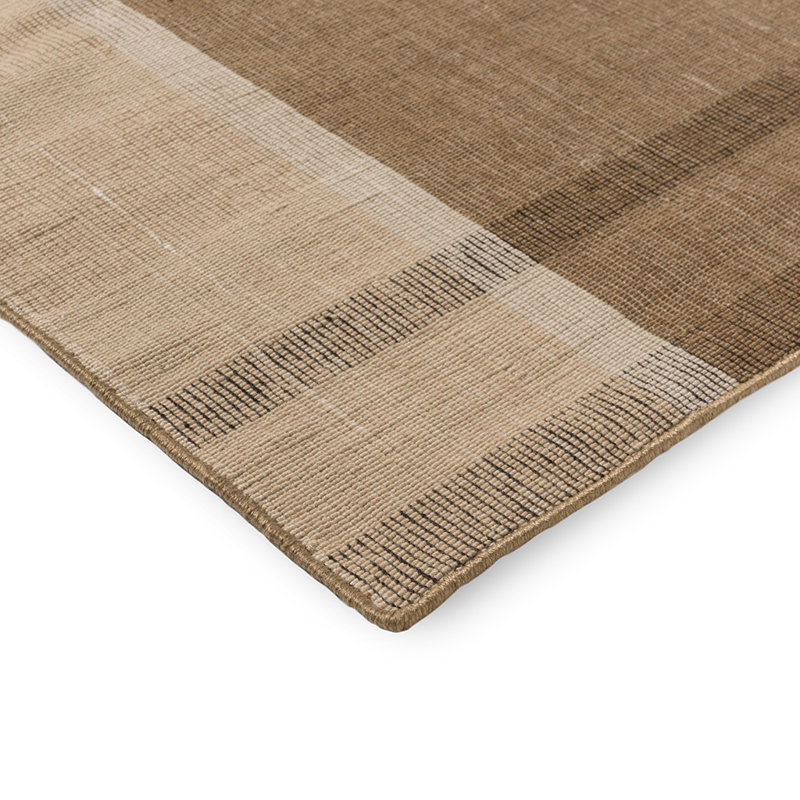 Zona Plaid Area Rug in Brown/Ivory/Beige, Rectangle 5'3" x 7'6"