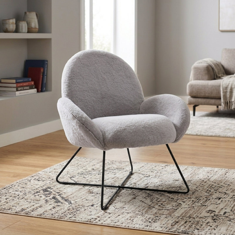 Chaise avec accoudoirs, Gris