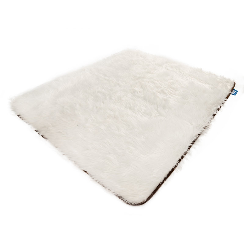 Light Gray Faux Fur Waterproof Pet Blanket, 60" x 50"