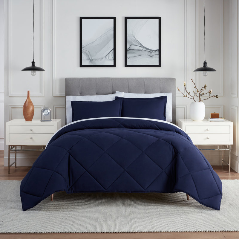 Eclipse Sleep Solutions Moore Cooling Comforter Set, Medieval Blue, Twin Comforter + 1 Standard Sham