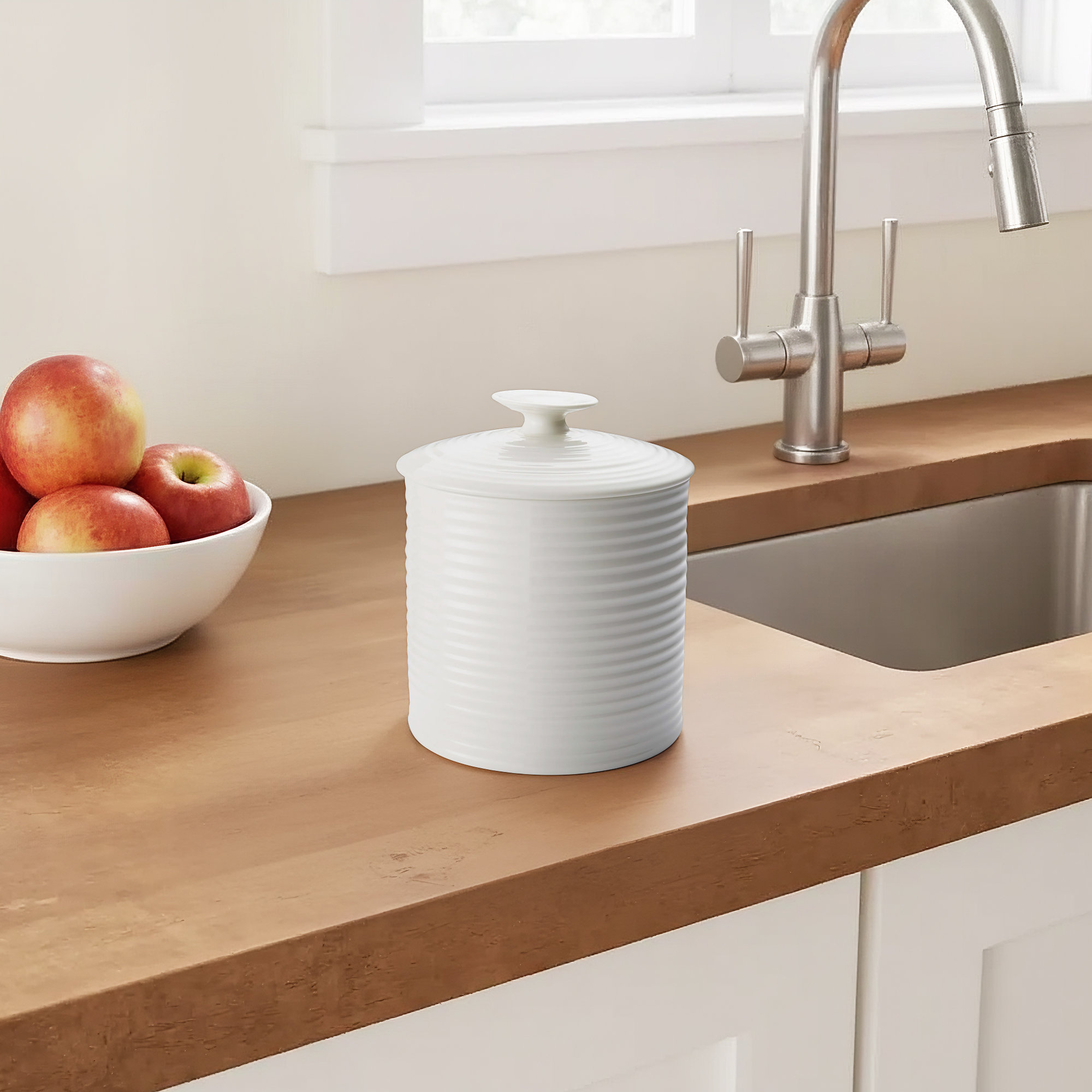 Portmeirion Sophie Conran White Canister, Large