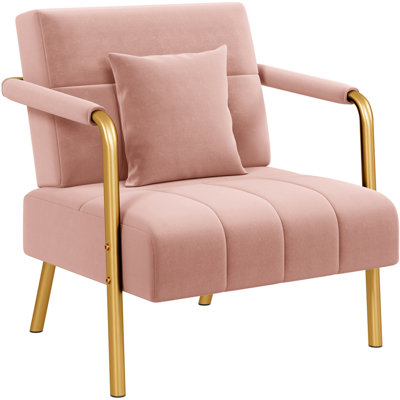 30″ W Accent Armchair with Cozy Pillow