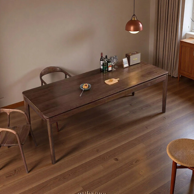 Rectangular minimalist dining table, 29.92"H x 78.74"L x 35.43"W