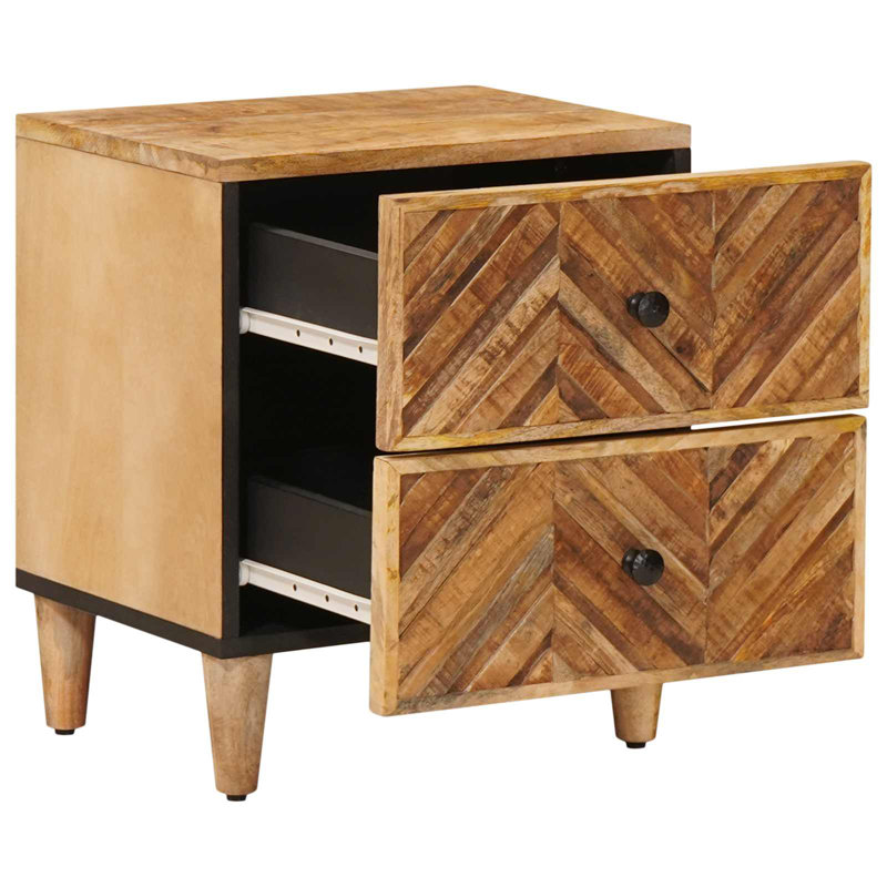 40cm W Solid Wood Bedside Table