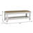 White Wood Tone Bench With Brown Fabric And Storage Function For Bedroom -Style Soft Upholstery