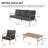 5-Person All-Aluminum Outdoor Conversation Furniture Set Seating Group With Cushions