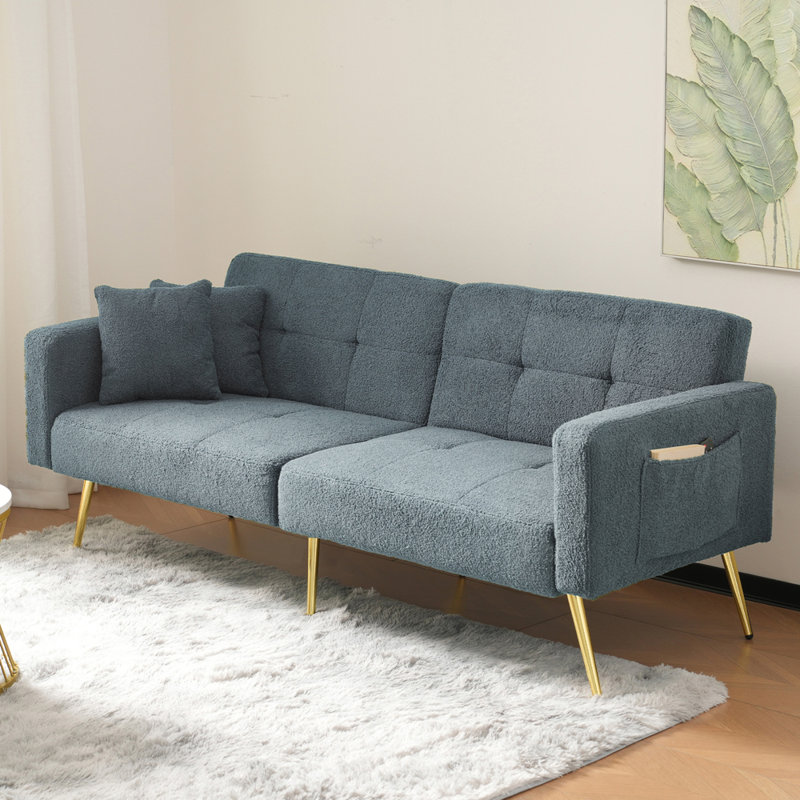 176cm Upholstered Convertible Sofa