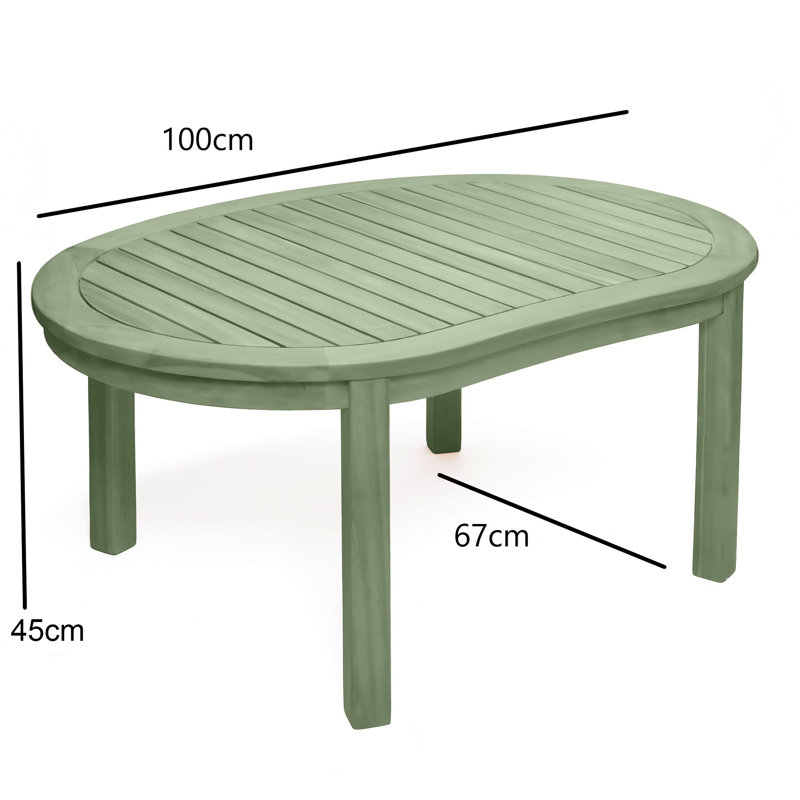 Woodfield Acacia Banana Table, Sage Green
