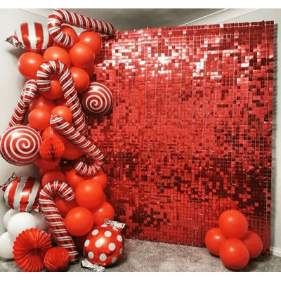 36 Pieces 6x6 Ft Shimmer Sequins Wall Panels Backdrop Wedding, Birthday Party Decoration