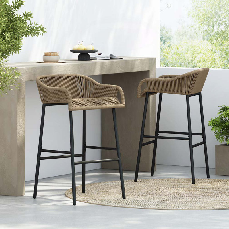 Tabouret de bar pour l'extérieur, Brun