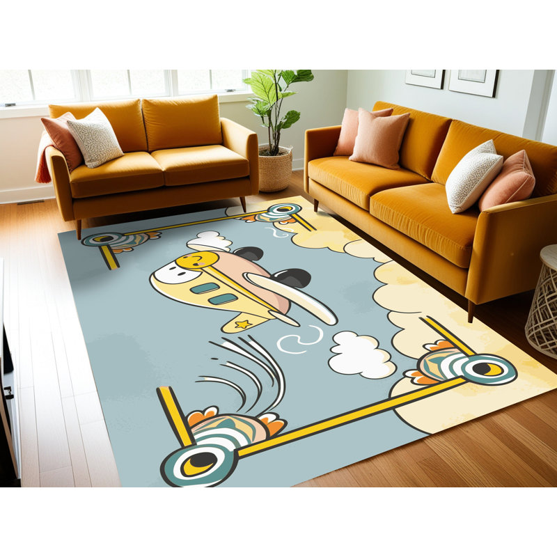 Tapis pour enfants East Urban Home, Rectangle de 5 pi x 8 pi