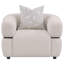 Fauteuil d'appoint rembourré en tissu Hlair beige
