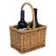 Wicker 2 Bottle Drinks Carrier Basket