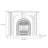 Beige Solid Wood Electric Fireplace