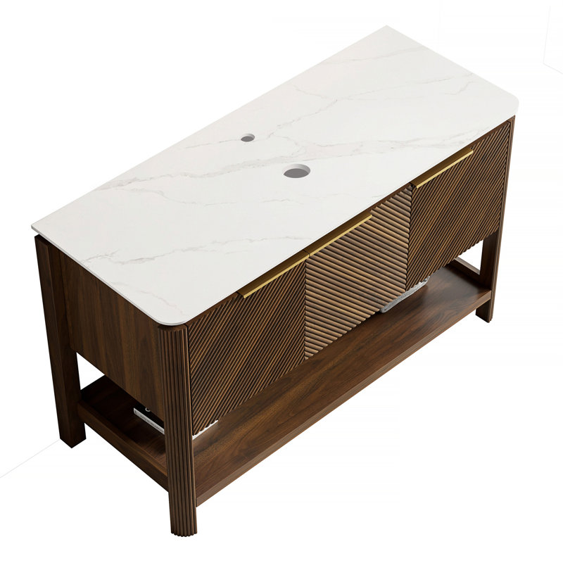 Armoire sur pied INDIGO 48 po avec 3 portes et tablette ouverte INDIGO, 48"