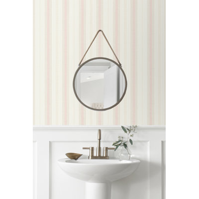 Papier peint à rayures brunes Seabrook Designs
