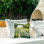 Coussin extérieur imprimé abstrait Cottage on Hill, par Victoria Barnes