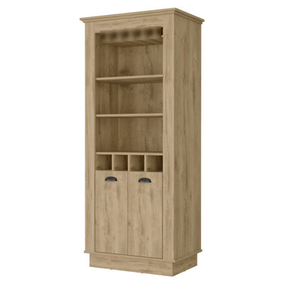 Élégante armoire à vin: support de 4 encastrés, support de finition pour les vins et les accessoires