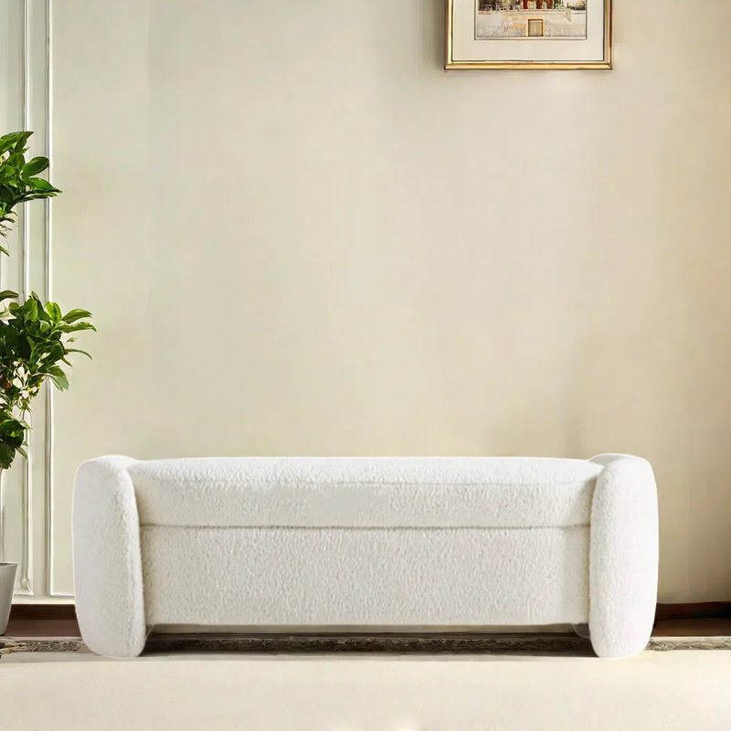Grandin, Blanc cassé / blanc, 17.72" H x 59.06" W x 19.69" D