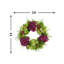 28" Assorted Hydrangea Wreath with Sedum and Fern Leaves