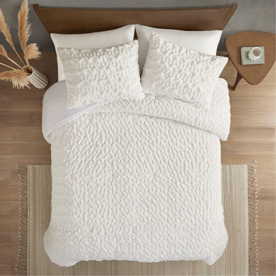 Ensemble d'édredon en duvet synthétique Ruched