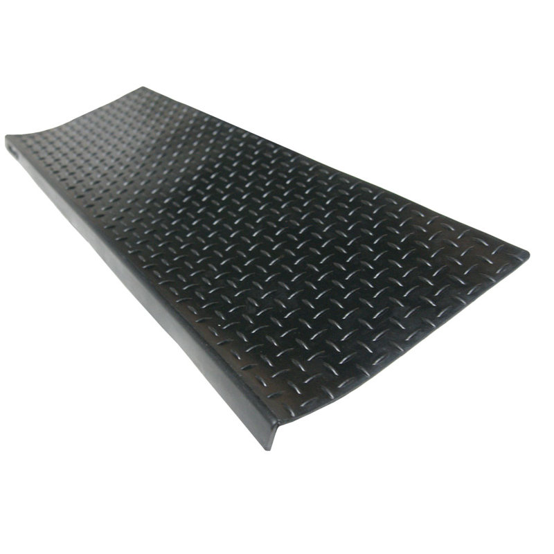 Tapis d'escalier en caoutchouc antidérapant "Diamond-Plate"