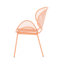 Sièges d'extérieur modernes 2, 24,76 po x H 34,32 po, orange, chaises stables, maille 24,91 po
