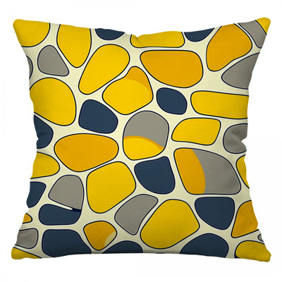 Geometric Shapes Throw Pillow, Abstract Twill Pillows