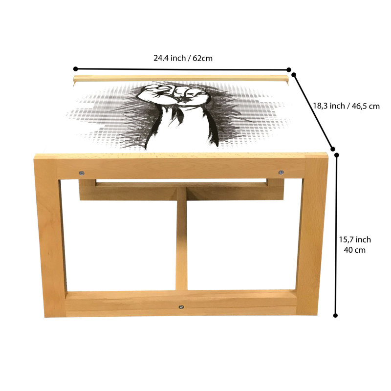 Jabus Sled Coffee Table, 40cm H x 46.5cm W x 62cm D