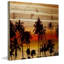 « crépuscule palms » par parvez taj,, reproduction d’art sur bois de pin naturel-1139451002