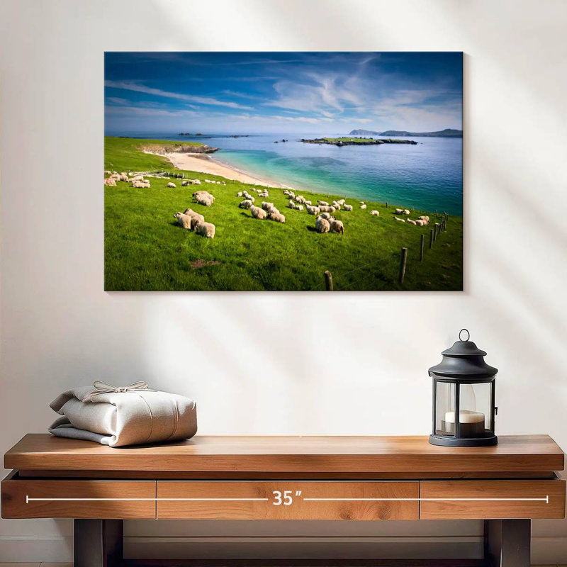 Brampt Sheep In Paradise, 16" H x 24" W