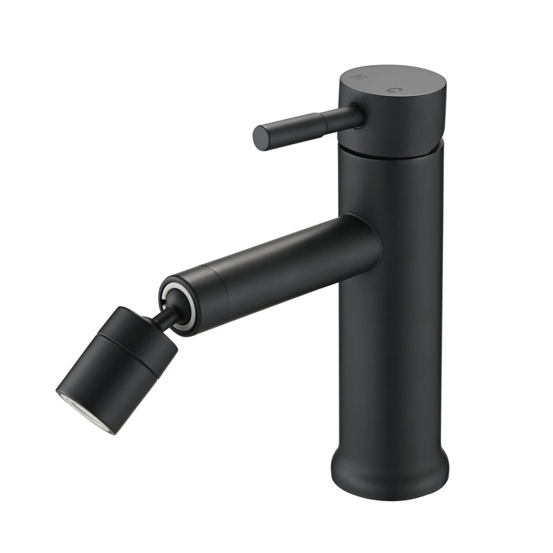 Single Handle 2 Mode For Bathroom Sink Faucet With 360 Rotating Aerator, Matte Black