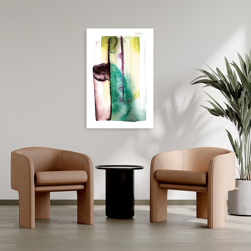Art contemporain abstrait coloré, H 36 po x l 24 po