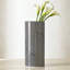 Vase en céramique blanc 12 "Op Art
